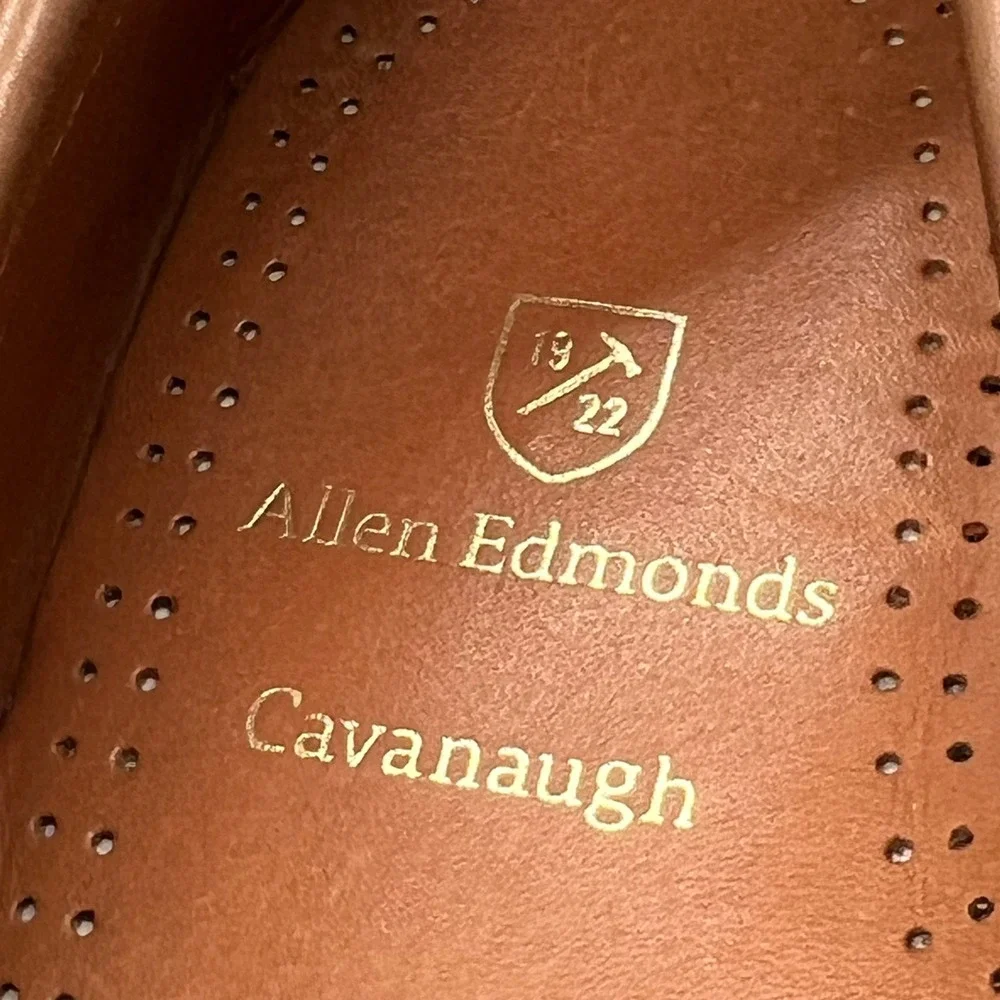 Allen Edmonds Penny Loafers Mens 9.5 Brown Leather Cavanaugh Dress Shoes Preppy